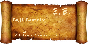 Baji Beatrix névjegykártya